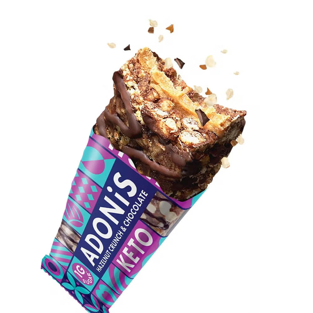 Barre keto croquante Noisettes chocolat 45g Adonis DDM 29/08/2026