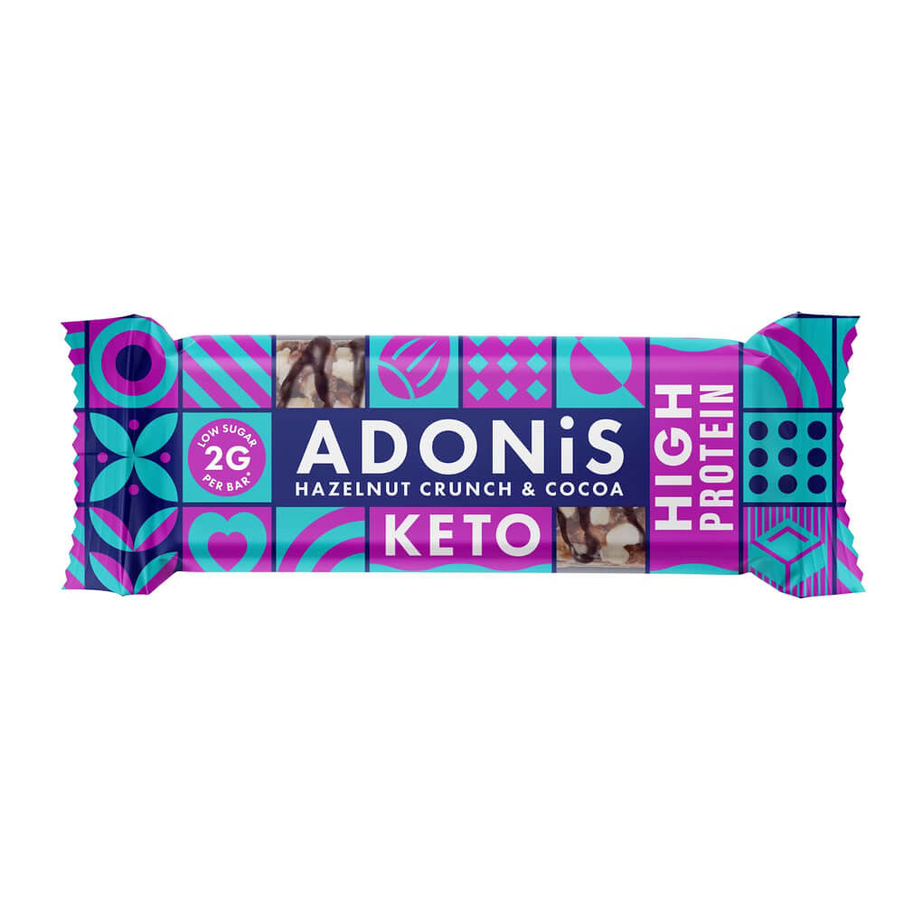 Barre keto croquante Noisettes chocolat 45g Adonis DDM 29/08/2026