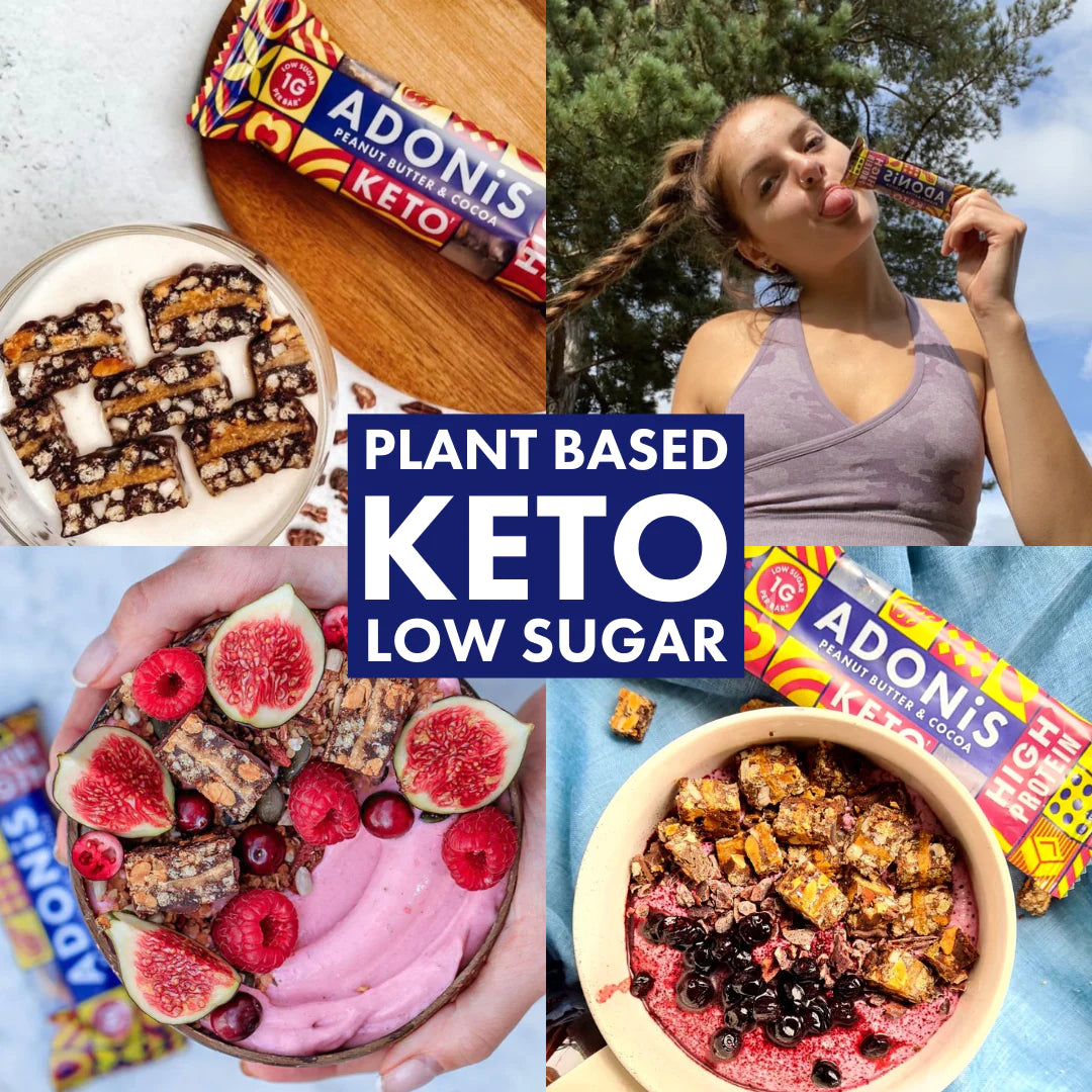 Barre keto beurre de cacahuète et chocolat 45g Adonis