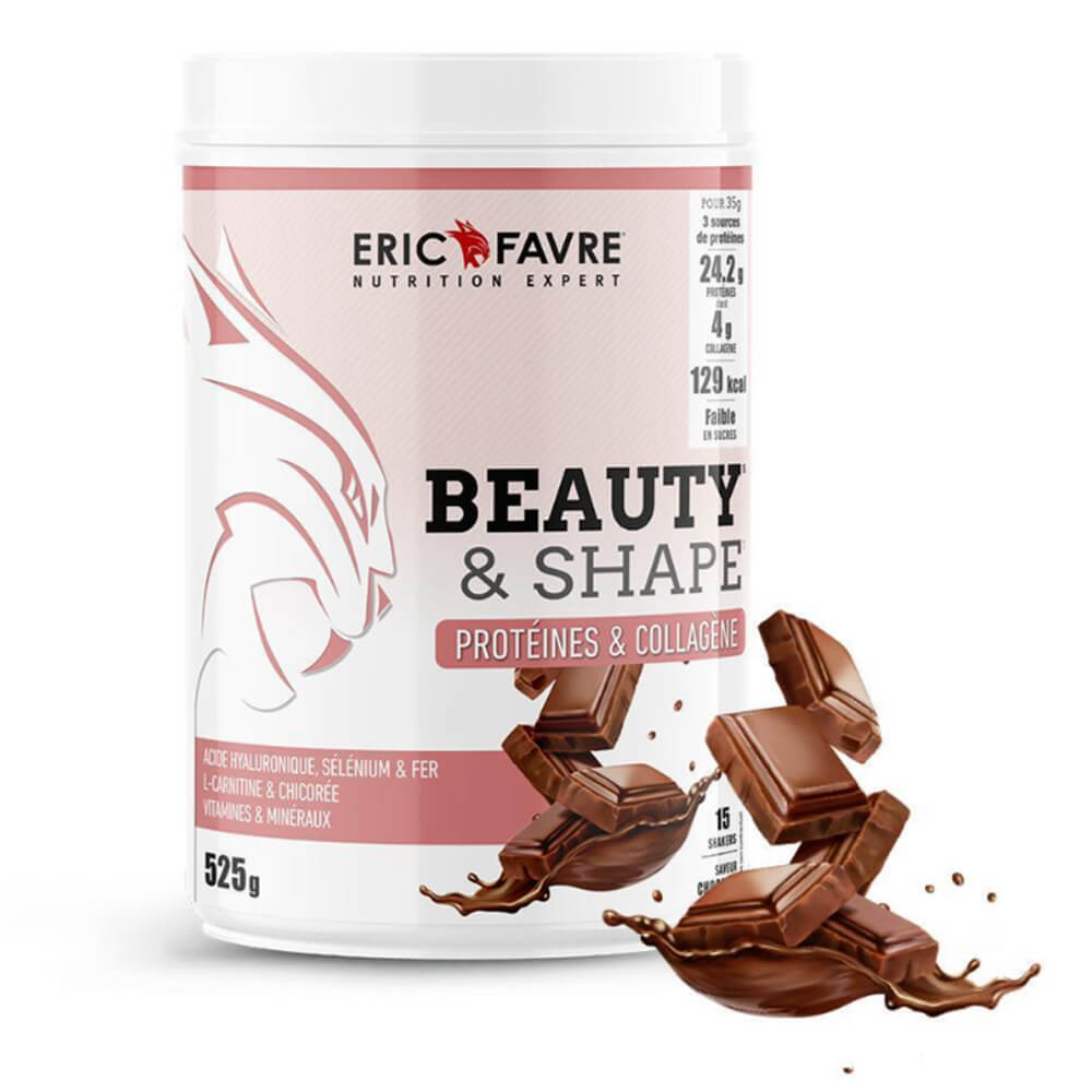 Beauty & Shape Protéines Collagène Chocolat pot de 525g Eric Favre