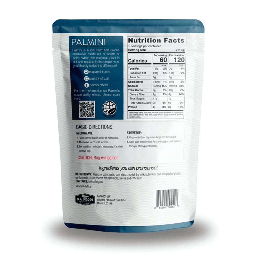 Palmini - Purée ail rôti - 7 g de glucides - Sans gluten - Paquet de 226 g