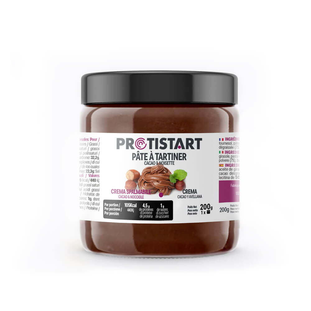 Pâte à Tartiner protéinée Cacao Noisette pot 200 g PROTISTART