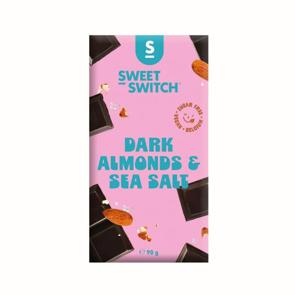 Tablette de chocolat noir amandes et sel marin Sweet-Switch 90g