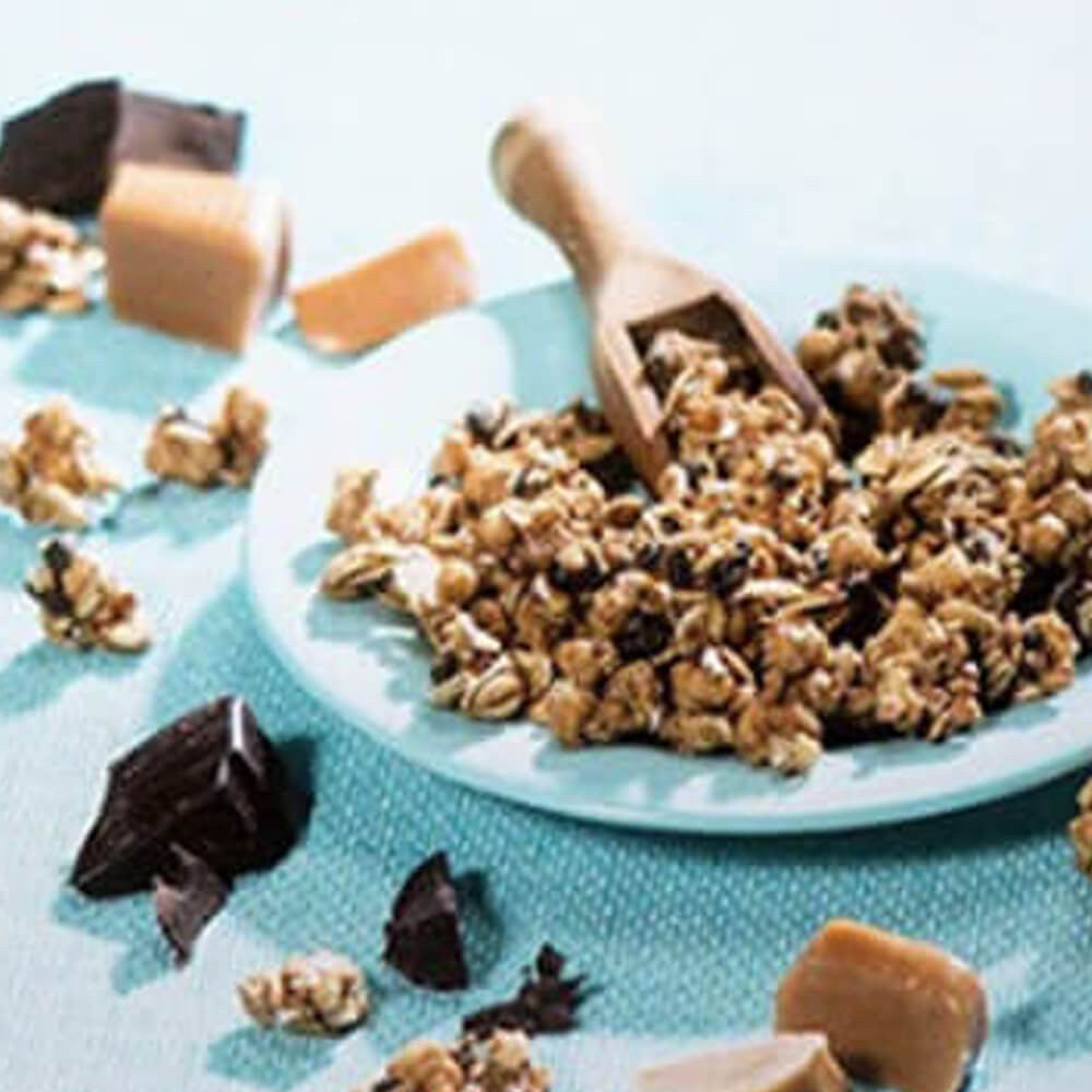 Müesli protéiné Chocolat Caramel hyperprotéiné POT 450G Dietisnack