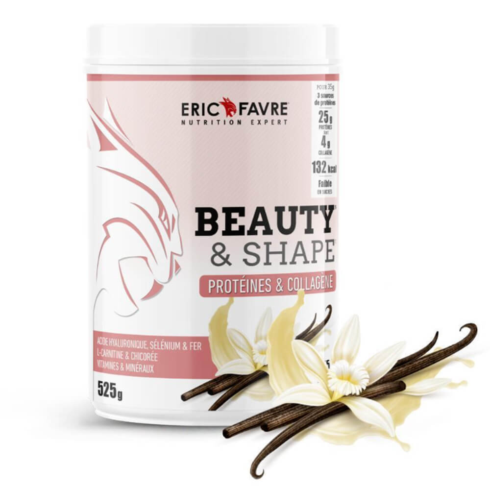 Beauty & Shape Protéines Collagène Vanille pot de 525g Eric Favre