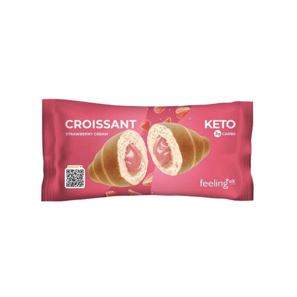 Croissant KETO fourré à la crème de fraise Feeling