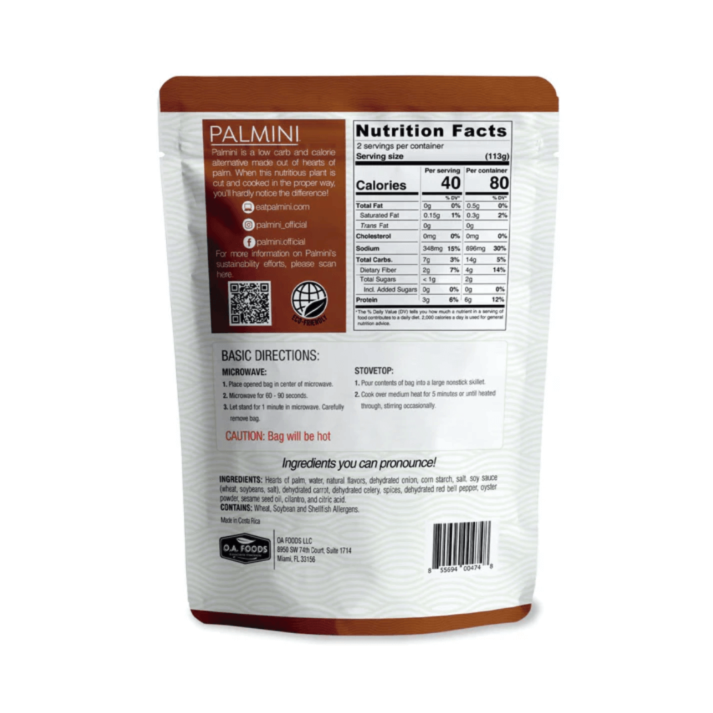 Palmini - Riz frit - 5 g de glucides - Sans gluten - Paquet de 226 g