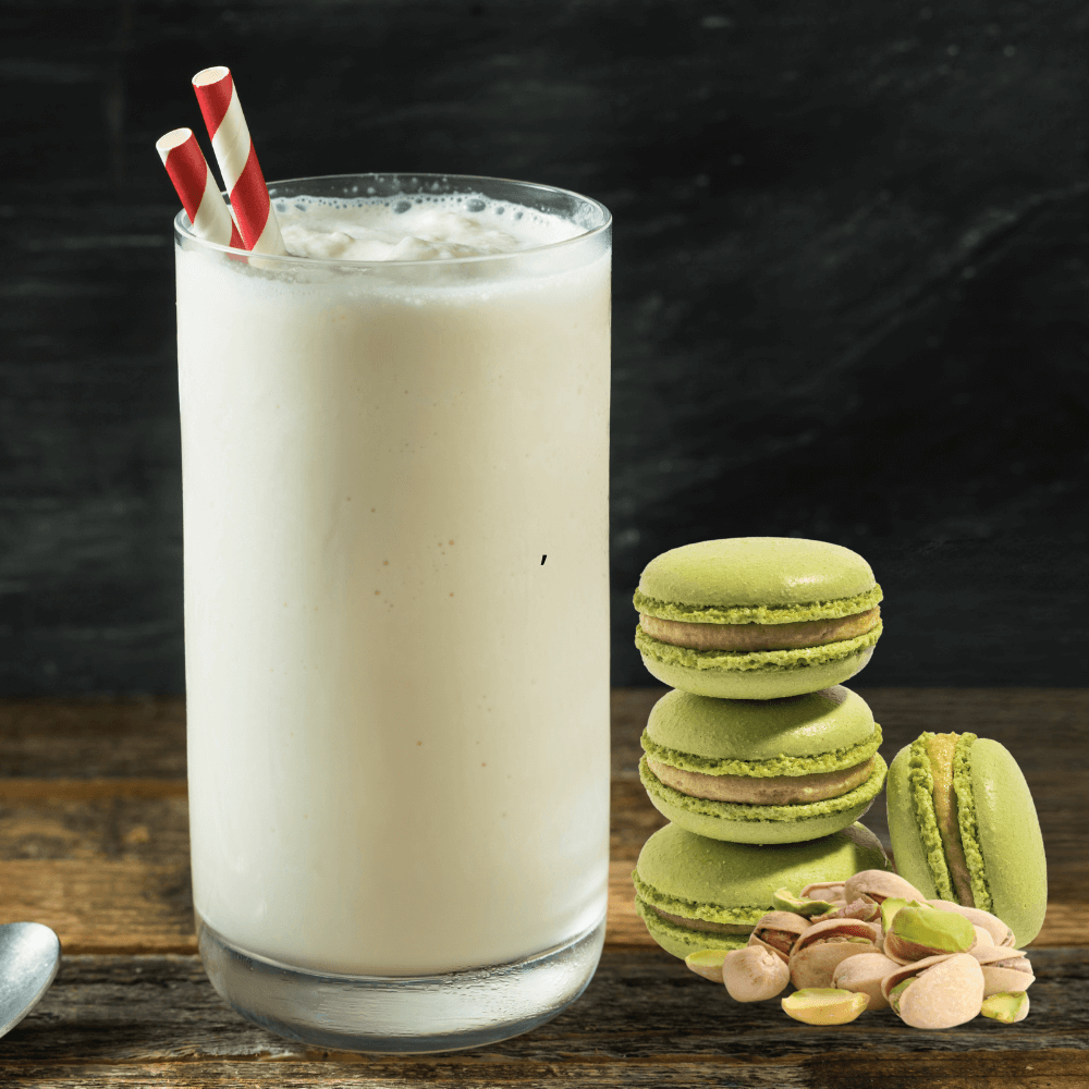 Boisson ou Dessert protéiné saveur Macaron Pistache - Sachet à l'unité MD