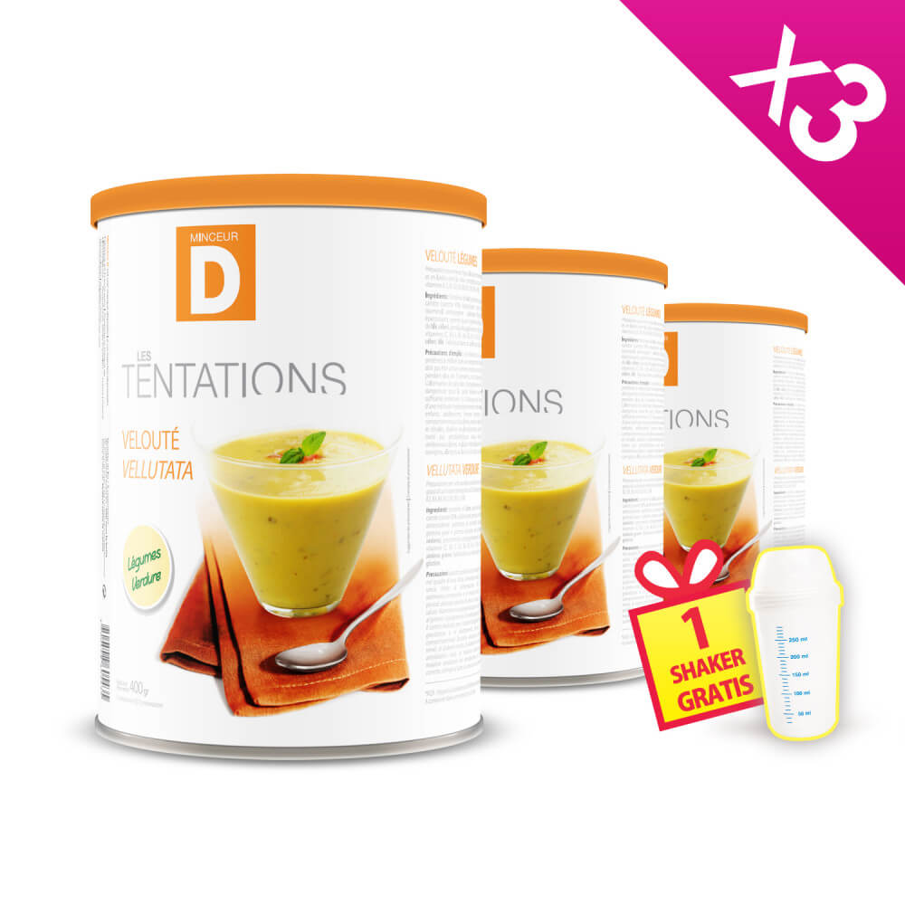 Velouté protéiné Légumes en Pot 400g  MinceurD - LOT DE 3 + shaker offert